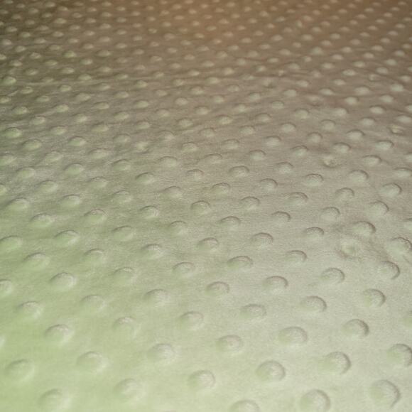 Soft Lime Green Minky Dot Fabric 62 x 36" Polyester Plush Craft Sewing  Material - Picture 7 of 10